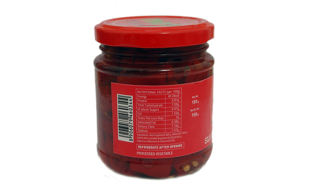 Neo Sliced Red Paprika    Glass Jar  180 grams